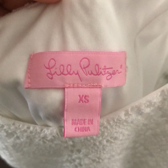 White XS Lilly Pulitzer Dress Like NEW - Picture 3 of 3